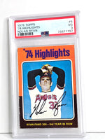 Nolan Ryan Baseball Card 1975 Topps No. 5 PSA Graded
