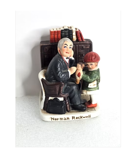 Norman Rockwell Sculpture - Visit to Doctor