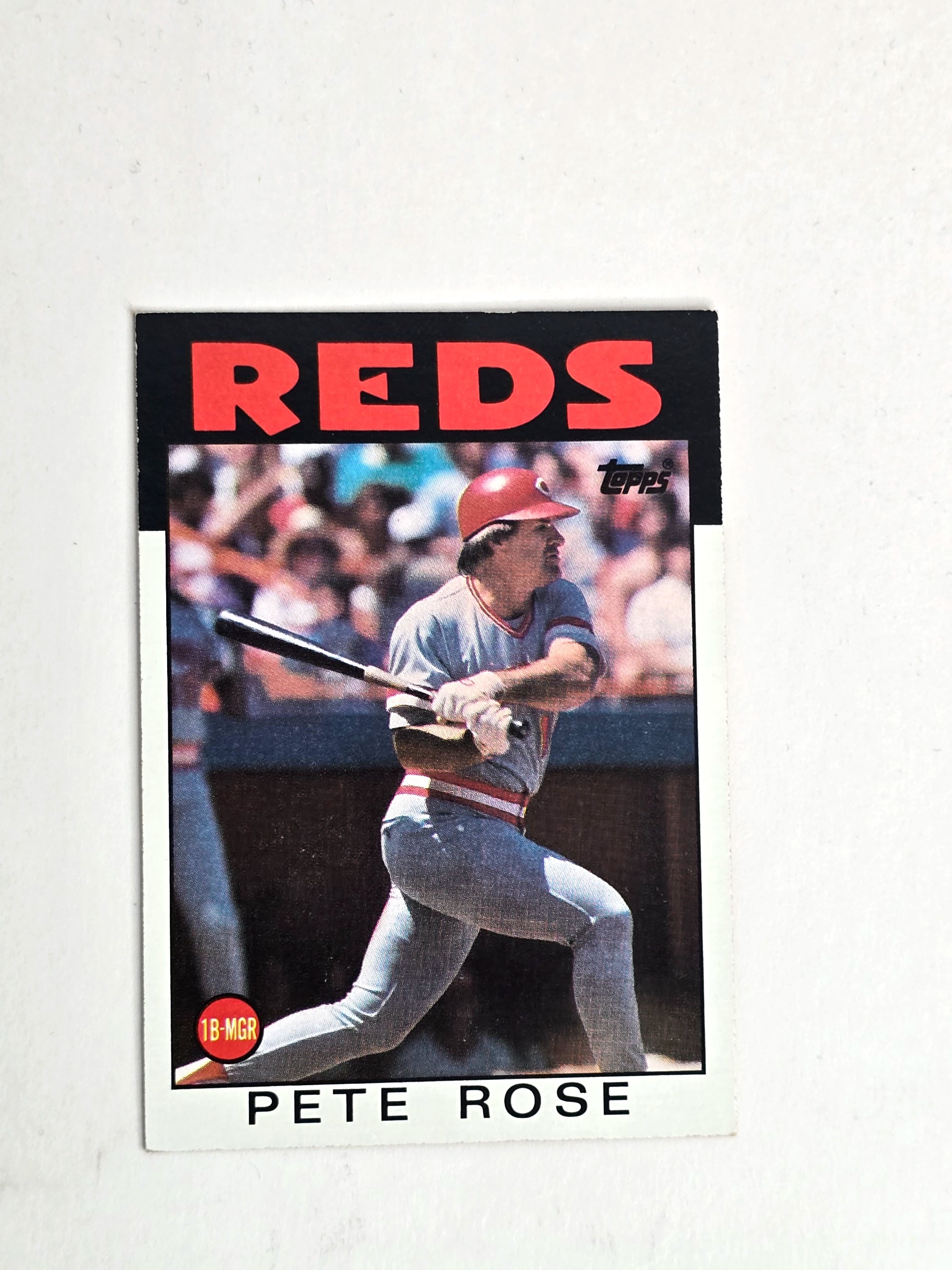 Pete Rose Baseball Card 1986 Topps No. 1