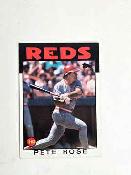 Pete Rose Baseball Card 1986 Topps No. 1