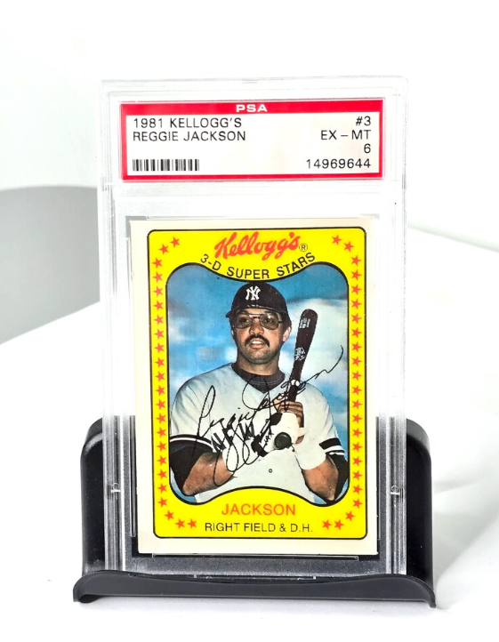 Reggie Jackson Baseball Card 1981 Kellogg's 3D Super Stars PSA Grade