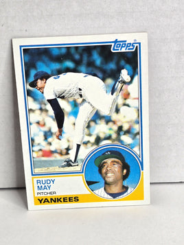 Rudy May Yankees Baseball Card 1983 Topps No. 408