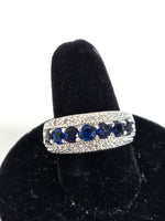 Sapphire Sterling Silver Ring Size 7.5