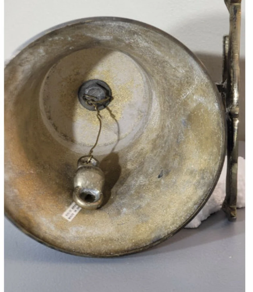 Vintage Ship Bell Brass with Etching