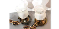 Vintage Lamps with Frosted Glass