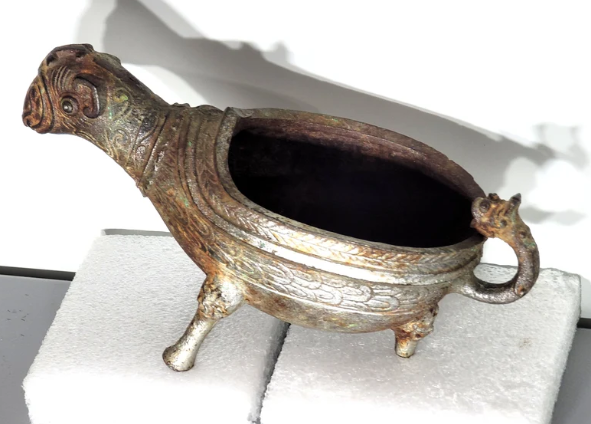 Antique Chinese Incense Burner Cast Iron Ram - Very Rare