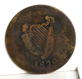 1820 Canadian Half Cent Bust and Harp - Rare