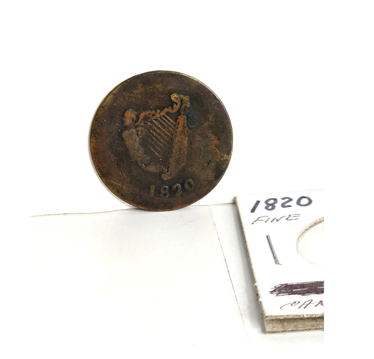 1820 Canadian Half Cent Bust and Harp - Rare Collectible Coin