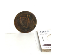 1820 Canadian Half Cent Bust and Harp - Rare Collectible Coin