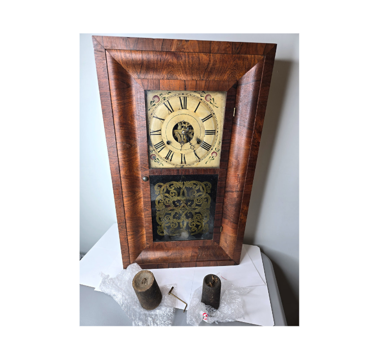 1853 Antique Brass Clocks Seth Thomas Made in Plymouth Hollow Connecticut