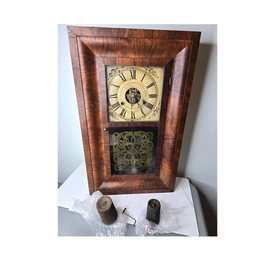 1853 Antique Brass Clocks Seth Thomas Made in Plymouth Hollow Connecticut