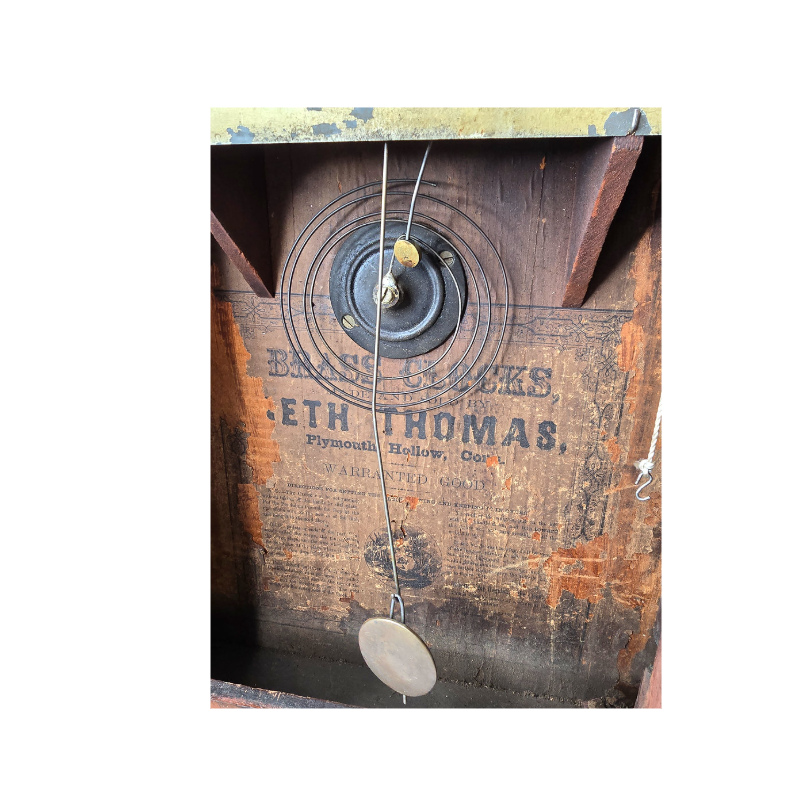 1853 Antique Brass Clocks Seth Thomas Made in Plymouth Hollow Connecticut