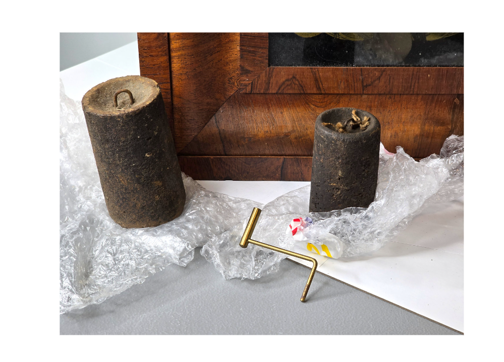 1853 Antique Brass Clocks Seth Thomas Made in Plymouth Hollow Connecticut