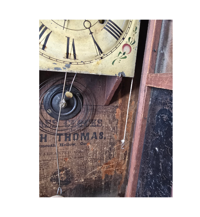 1853 Antique Brass Clocks Seth Thomas Made in Plymouth Hollow Connecticut