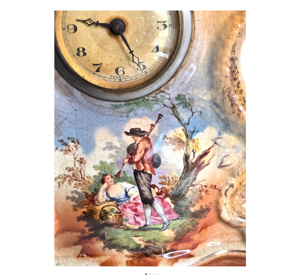 1920s Porcelain Clock Marked Foreign British Collectible