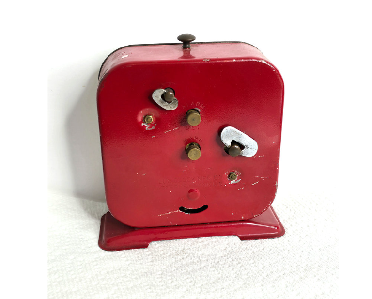 1940s Lux Spinning Wheel Alarm Clock