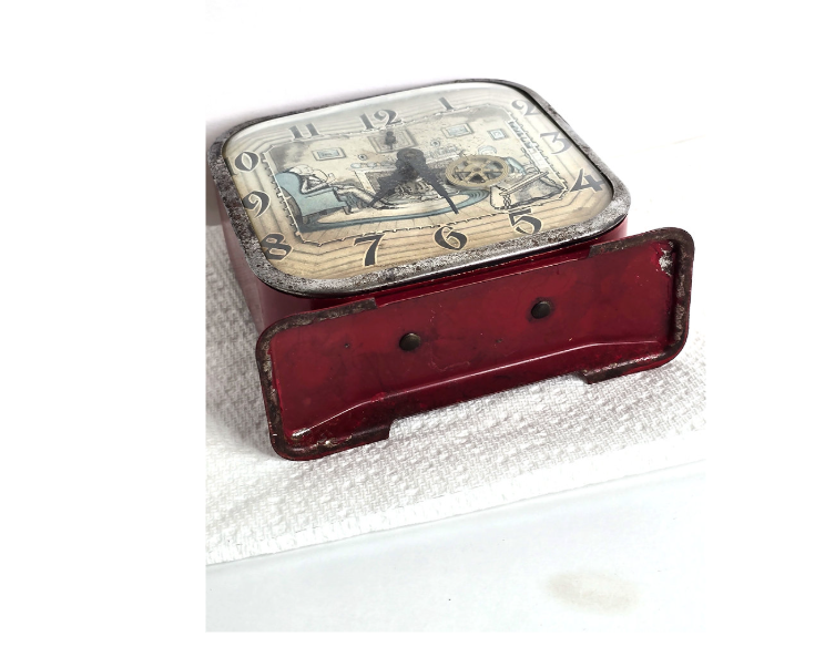 1940s Lux Spinning Wheel Alarm Clock