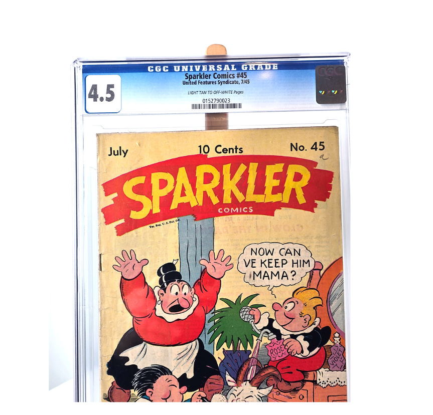 1945 Sparkler Comic #45 Graded 4.5 CGC Universal - Very Rare