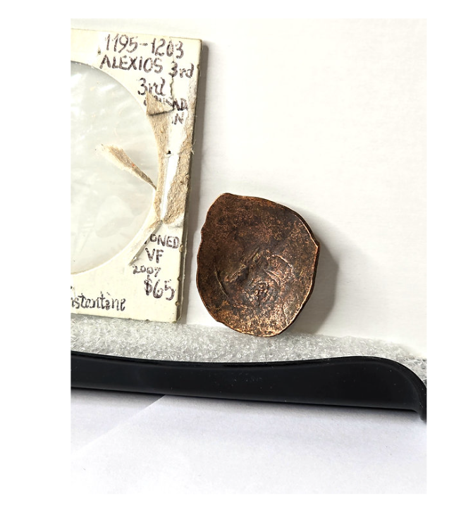 Ancient Coin 1195 - 1203 Byzantine Billion Aspron Empire Alexios 3 Crusader