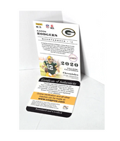 Aaron Rodgers Autograph Football Card 2020 Panini Chronicles No. 35