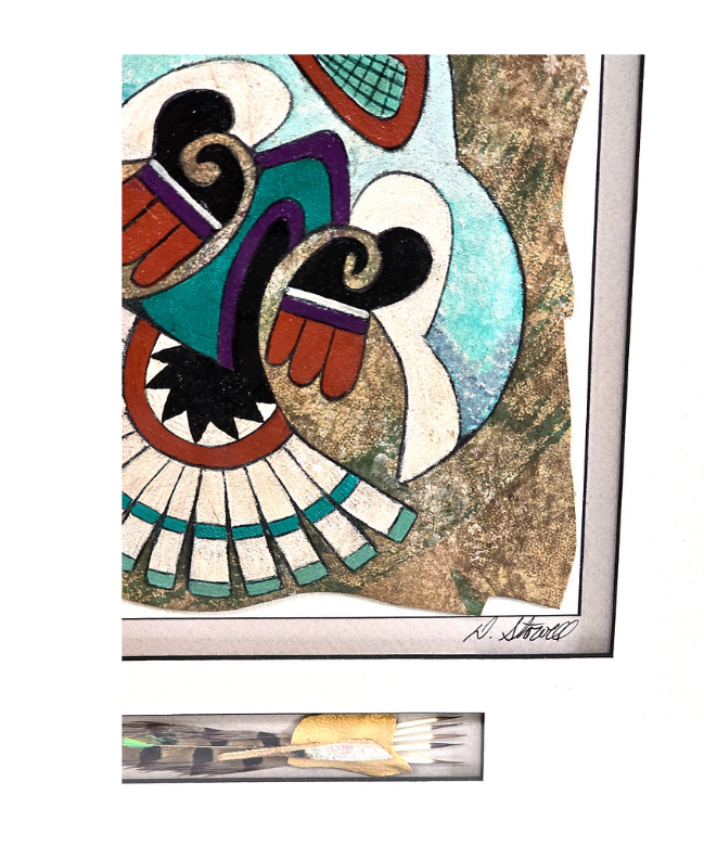 Bird Mixed Media Art Original Signed by Artist Deborah Stowell