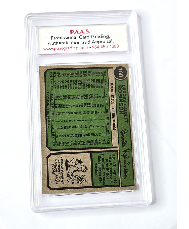 Brooks Robinson Baseball Card 1974 Topps No. 160 - Graded PSA Excellent