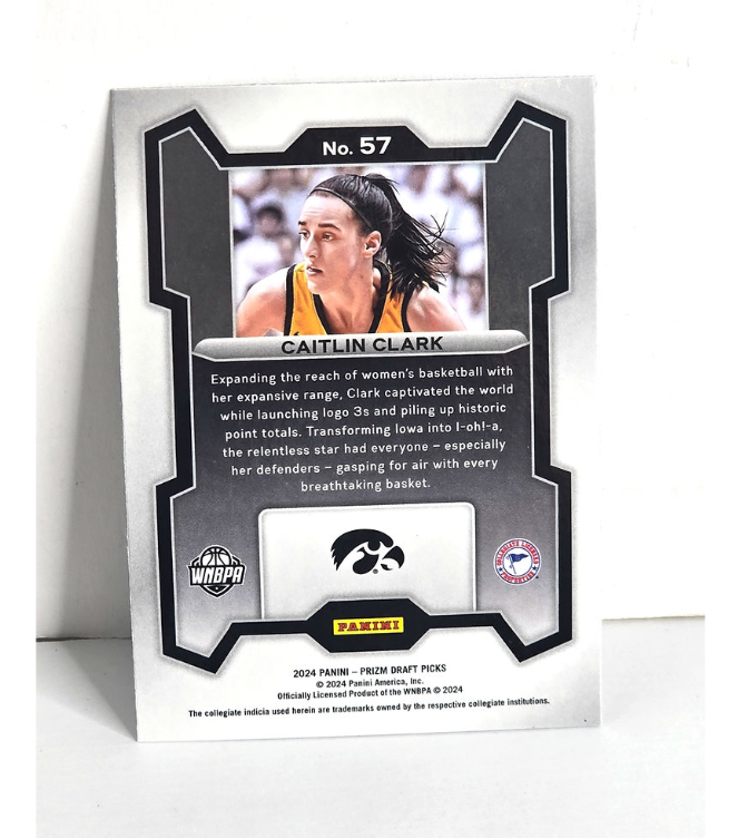 Caitlin Clark Rookie WNBA Basketball Card 2024 Panini No. 57