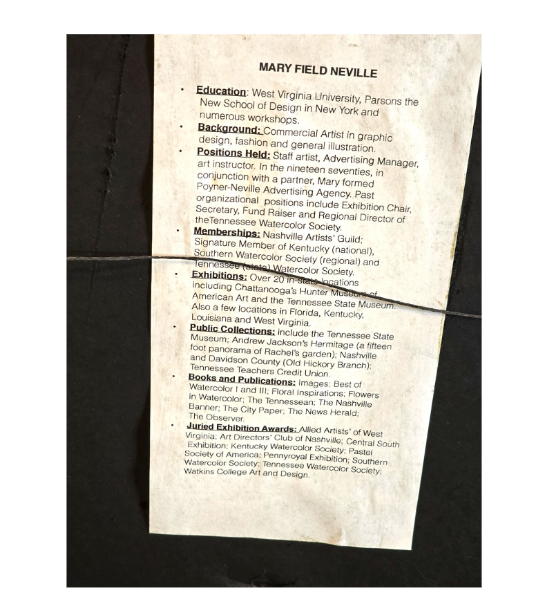 Brass Magnolia Painting Signed by Artist