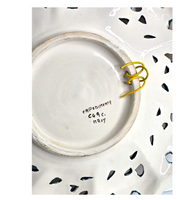 Capodimonte Italian Art Hand Painted Plate with 18k Gold Trim