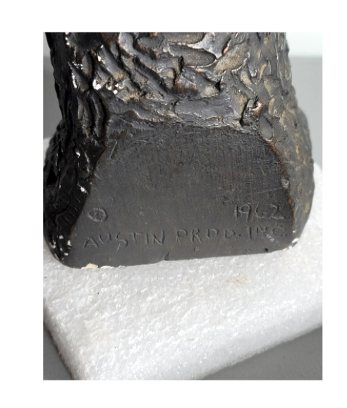 Chalkware Thinker Statue 1962 Austin Production Inc.