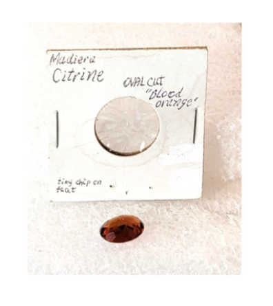 Citrine Gemstone Oval Cut Harvest Gold Color