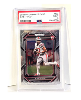 CJ Stroud Rookie Football Card 2023 Panini Prizm PSA Graded