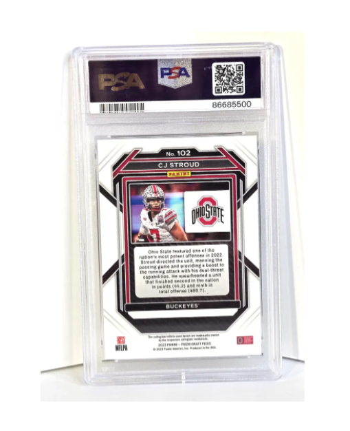 CJ Stroud Rookie Football Card 2023 Panini Prizm PSA Graded