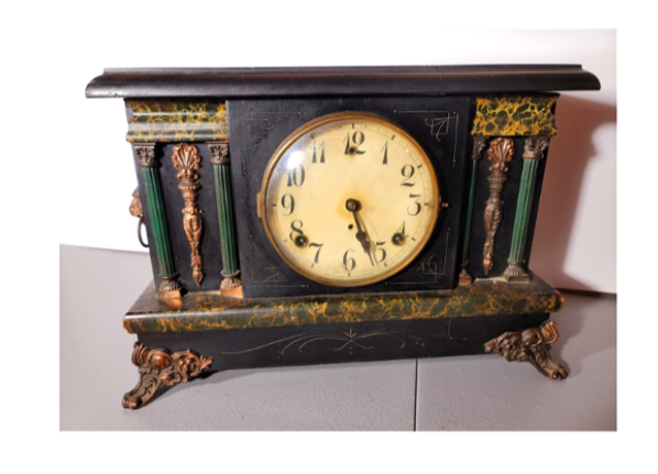 Clock Marked SF with Brass Feet Lions Head