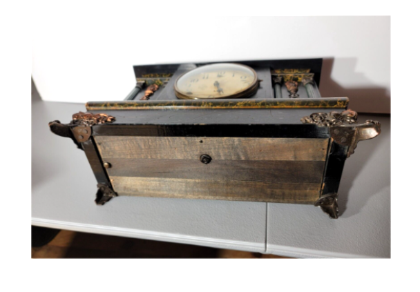 Clock Marked SF with Brass Feet Lions Head