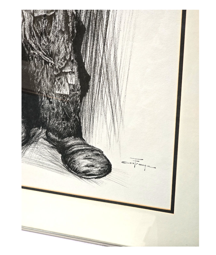 Clown Sketch Print Signed by Artist Ozz Franca