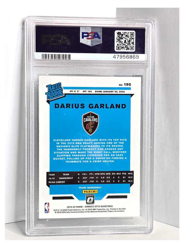 Darius Garland Rookie Basketball Card 2019 Panini Optic Mint PSA