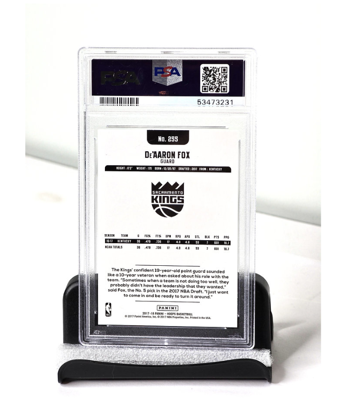 De'Aaron Fox Rookie Basketball Card NBA 2017 Panini No. 255