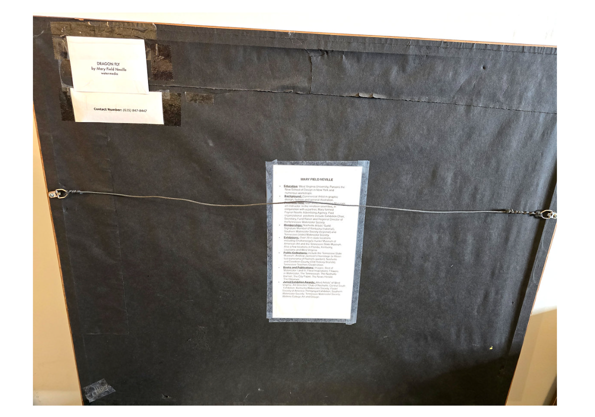 Dragon Fly Painting Art Signed by Artist