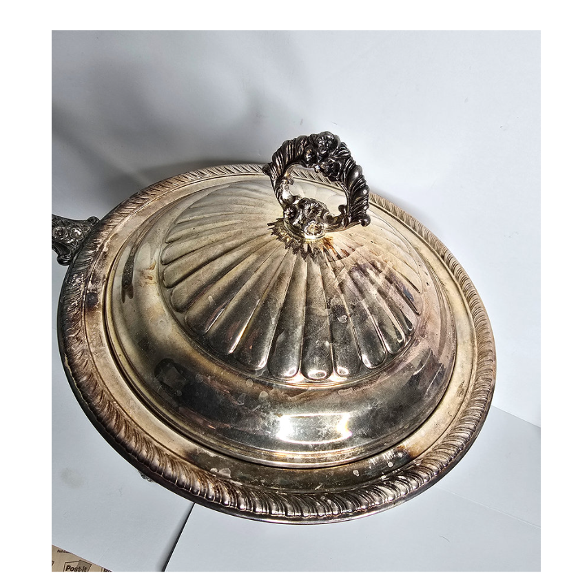 F.B. Rogers Silver Antique Chafing Dish with Oil Burner