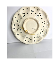 Italian Art Capodimonte Hand Painted Plate with 18k Gold Trim