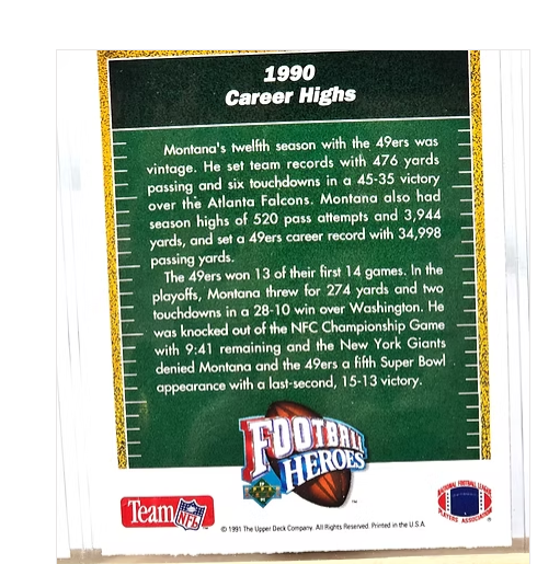 Joe Montana Football Cards 1980s Bundle Deal