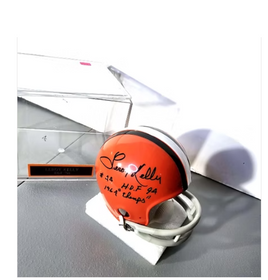 Leroy Kelly NFL Autographed Mini Football Helmet 1994 Hall of Fame