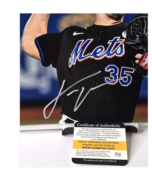 Justin Verlander Autographed Mets Baseball Photo