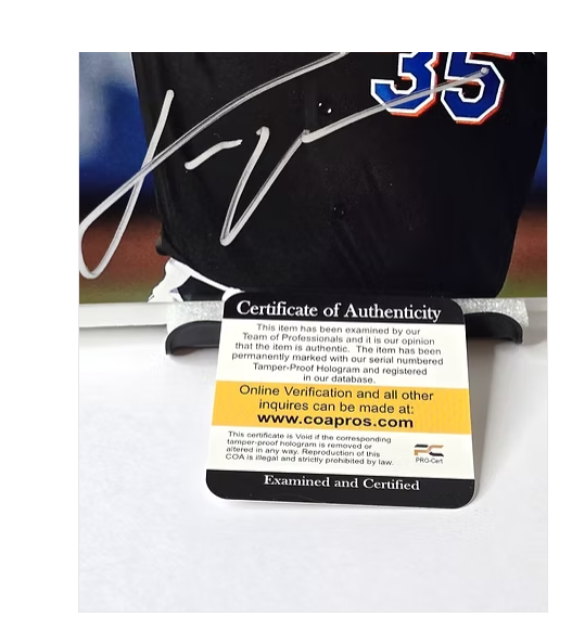 Justin Verlander Autographed Mets Baseball Photo