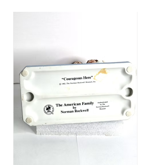 Norman Rockwell Porcelain Sculpture Courageous Hero