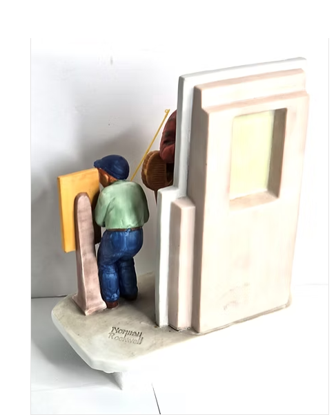 Norman Rockwell Sculpture Closed for Business Gone Fishing