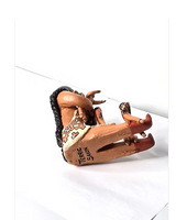 Native American Clay Storyteller Figure Women with Kids Signed by Terrie Saxon