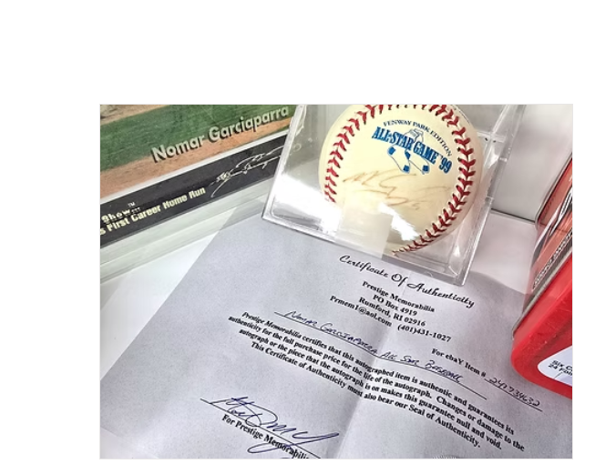 Nomar Garciaparra Baseball Bundle Red Sox Sports Memorabilia