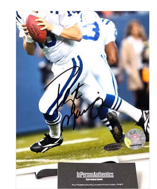 Peyton Manning Signed Autograph NFL Football Photo